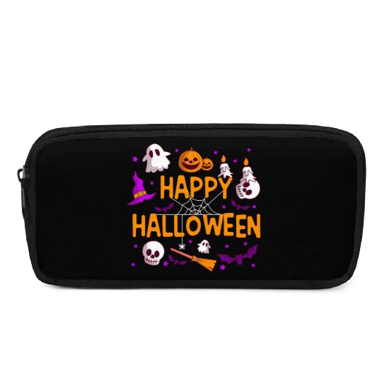 Pumpkin Lantern Skull Ghost Happy Halloween Pencil Cases