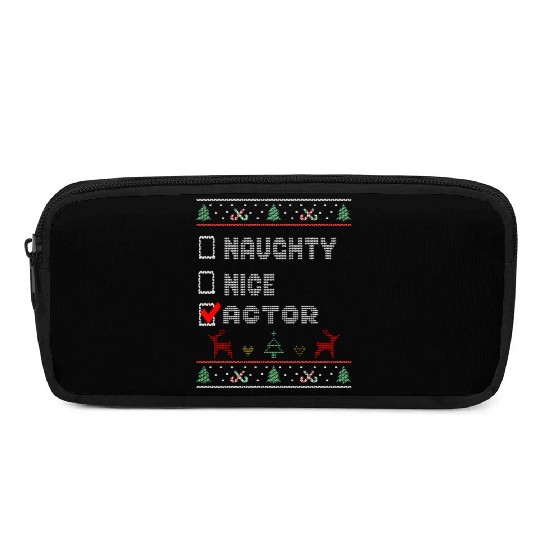 Naughty Nice Actor, Matching Christmas Group Pencil Cases