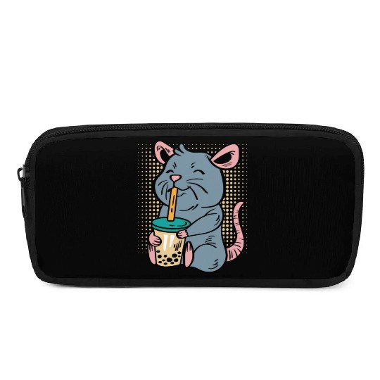 Rat Bubble Tea Tea Lover Gift Pencil Cases