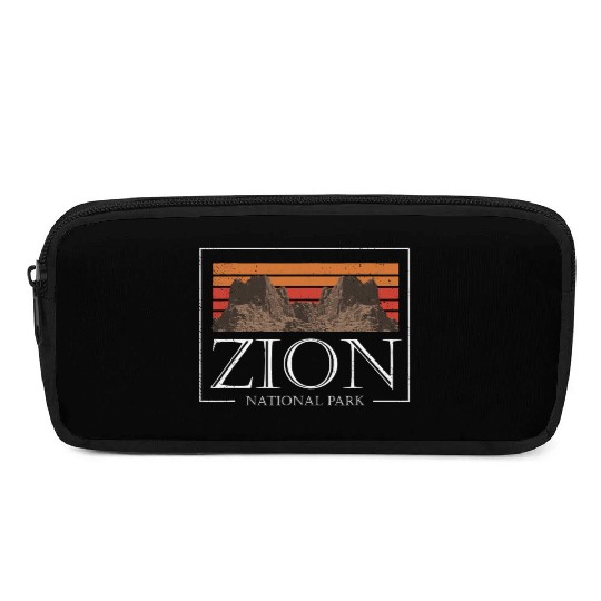 Retro Zion National Park US Vintage Utah Adventure Pencil Cases