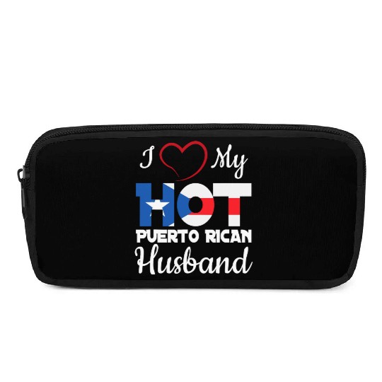 I Love My Hot Puerto Rican Husband Puerto Rico T S Pencil Cases