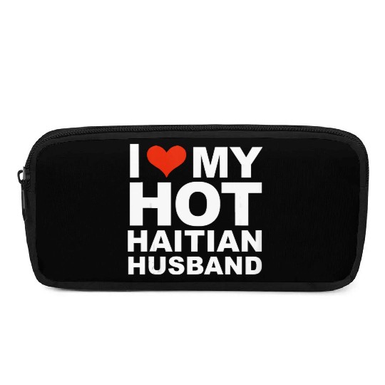 I Love My Hot Haitian Husband Wife Marriage Haiti Pencil Cases