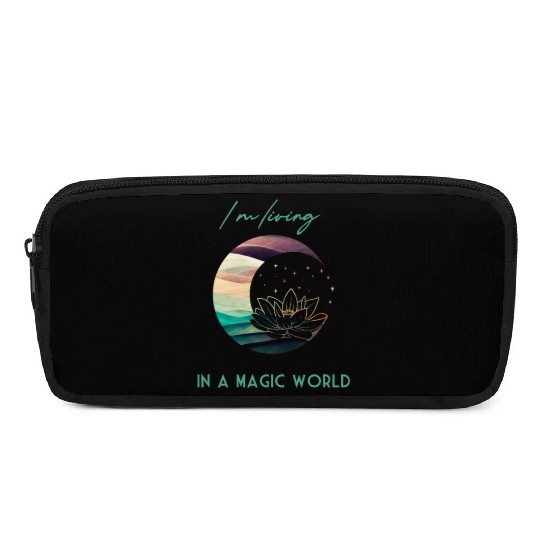 Magic Spiritual Desert Moon Water Lily Pencil Cases
