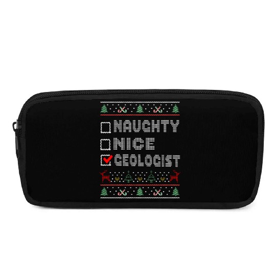 Naughty Nice Geologist, Matching Christmas Group Pencil Cases