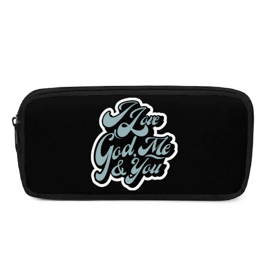 I Love God, Me & You (light blue) Pencil Cases