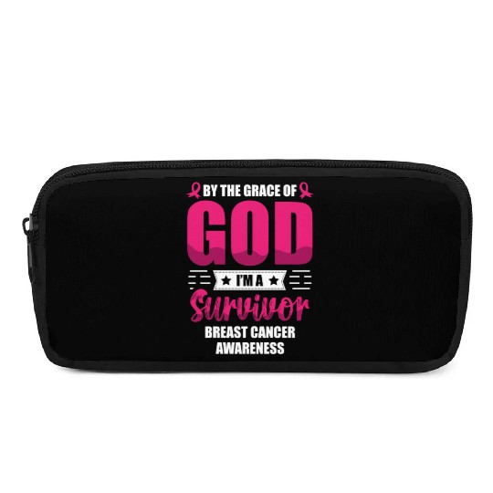 By The Grace Of God I'm A Breast Cancer Survivor Pencil Cases