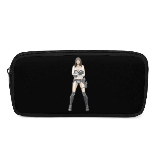 Illustration Logo - Cyberpunk Girl Pencil Cases