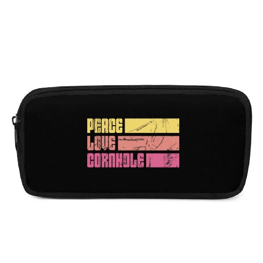 Peace Love Cornhole Pencil Cases