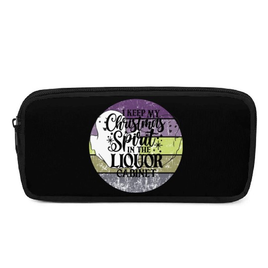 Funny Christmas Spirit Ghosts Sunset Pencil Cases