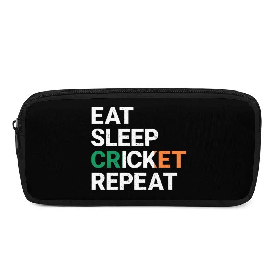 Eat Sleep Cricket Repeat Ireland Flag Sports Gift Pencil Cases