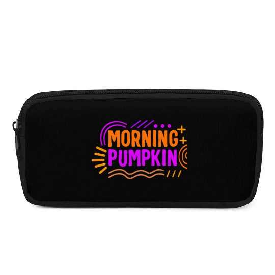 Halloween Theme Morning Pumpkin Coffee Lover Mug Pencil Cases