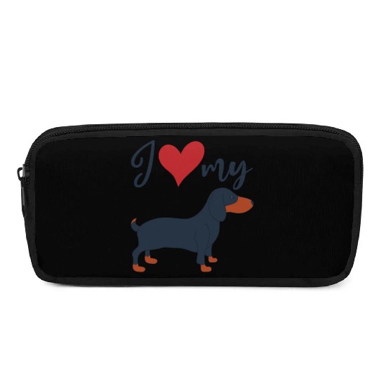 Dog Lovers I love my Dachshund Pencil Cases