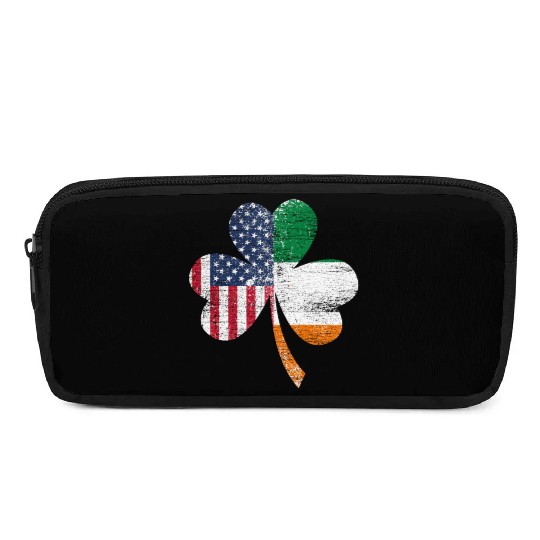 Shamrock Usa Flag Irish Ireland Pencil Cases