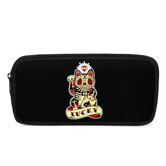 lucky cat Skull Candy Pencil Cases