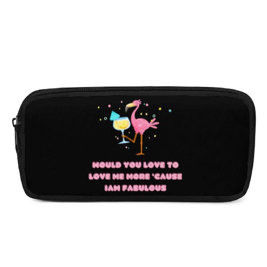 Flamingo love Pencil Cases