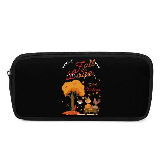 Women Fall Chicken Lover Autumn Pencil Cases
