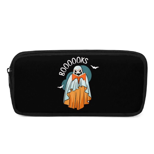 Ghost Book Reading Teacher School Funny Halloween Pencil Cases