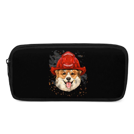 Corgi Firefighter Corgi Dog Lover Pencil Cases