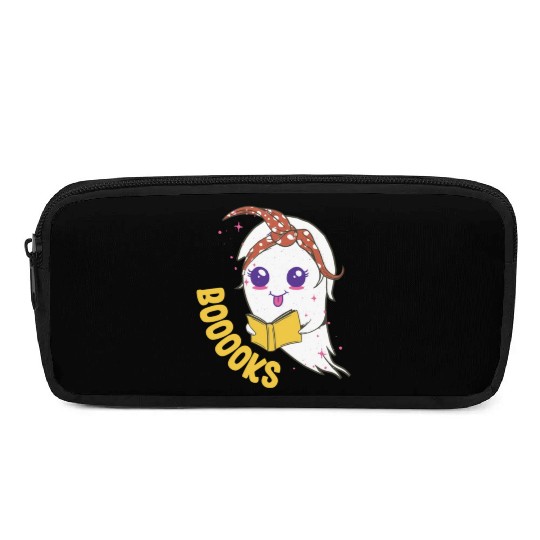 Cute Ghost Book Reading for teacher booooks Pencil Cases