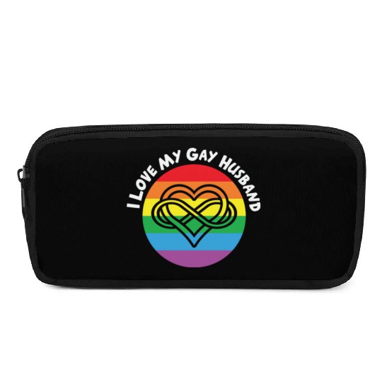 LBGT Flag Gay Pride Human I love my Gay Husband Pencil Cases