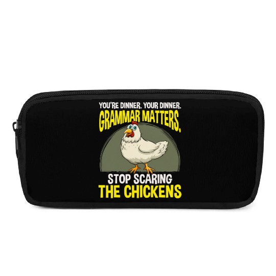 Funny Grammar Teacher Chicken Farming Pencil Cases