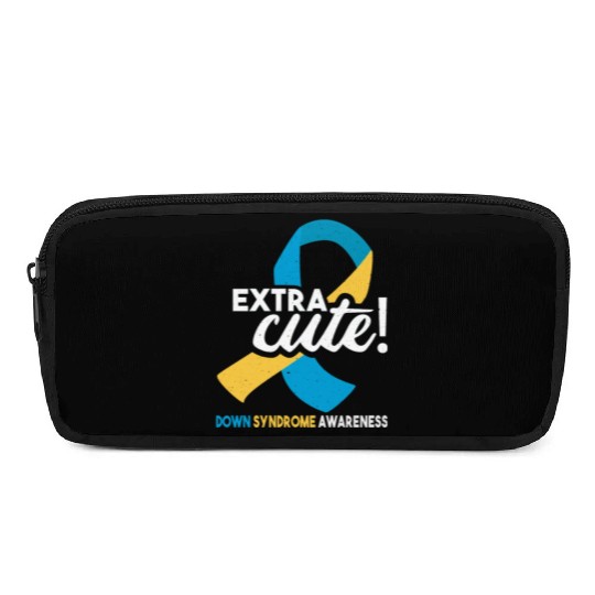 October Wear Blue Yellow Down Syndrome Awareness Pencil Cases