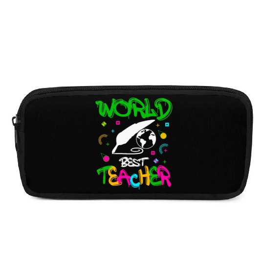 World Best Teacher Funny Quotes Gifts Pencil Cases