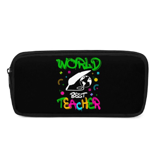 World Best Teacher Funny Quotes Gifts Pencil Cases