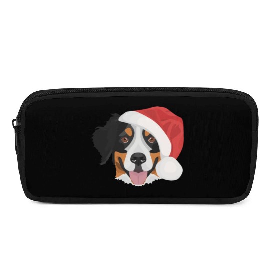 Bernese Mountain Dog Merry Christmas Pencil Cases