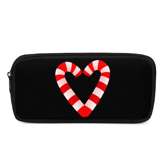 Candy Cane Hearts Pencil Cases Christmas Xmas Holidays