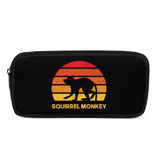squirrel monkey sunrise sundown design Pencil Cases