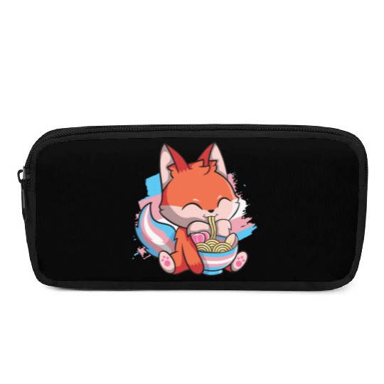 Transgender Pride Kawaii Fox Ramen Noodles Trans F Pencil Cases