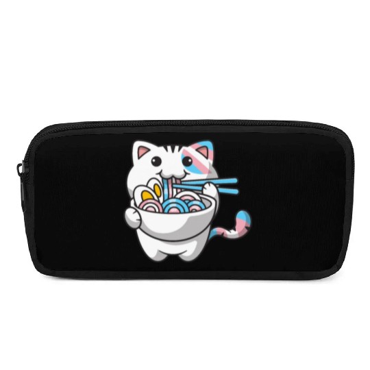 Transgender Pride Kawaii Cat Ramen Noodles Trans F Pencil Cases