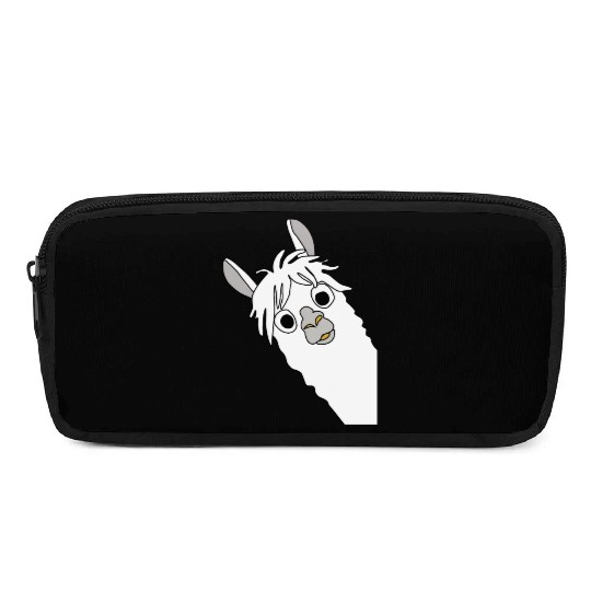 Laughing alpaca comic lama in white with big eyes Pencil Cases