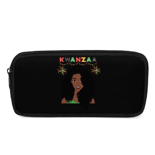 Happy Kwanzaa African Pride Black Woman Pencil Cases