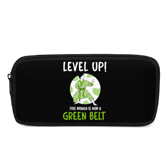 Level Up! This women is now a green belt Pencil Cases
