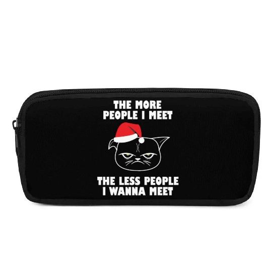 I hate People funny cat christmas gift idea Pencil Cases