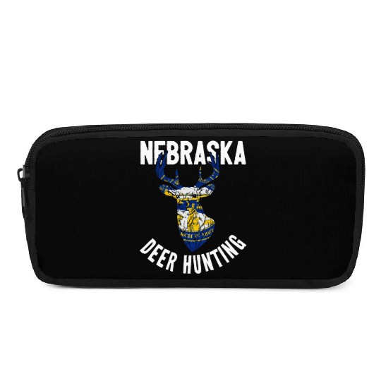 Nebraska Deer Hunting Buck Stag Hunter Pencil Cases