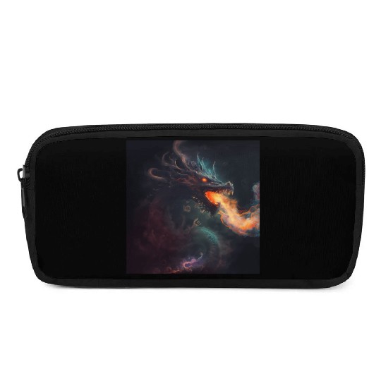 Dark fantasy fire breathing dragon Pencil Cases