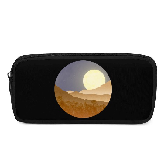 Nightscape with full moon Pencil Cases