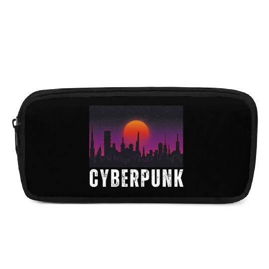 Cyberpunk City Skyline, Science Fiction / Sci-Fi. Pencil Cases