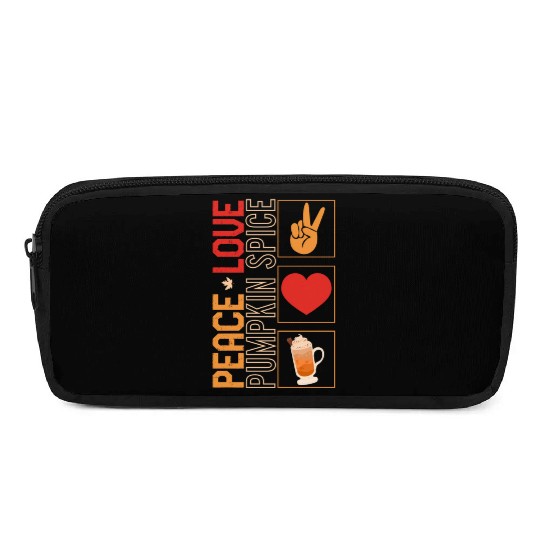 Thanksgiving Pencil Cases, Peace Love Pumpkin Spice Pencil Cases,