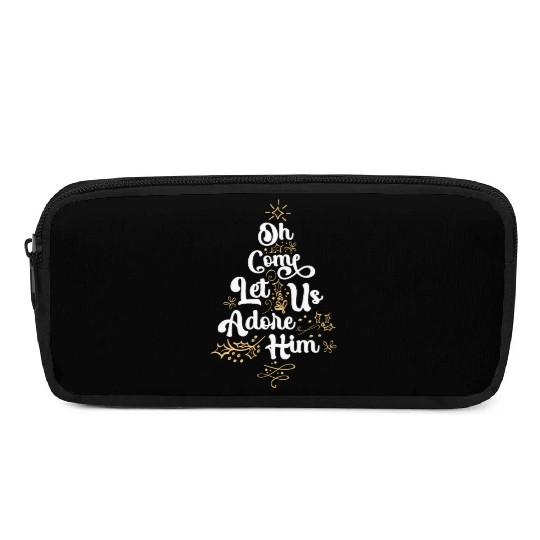 Oh Come Let Us Adore Him Religious Jesus Pencil Cases