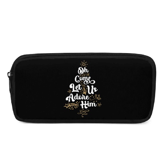 Oh Come Let Us Adore Him Religious Jesus Pencil Cases