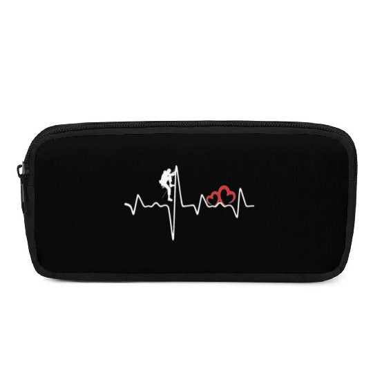 Rock Climbing EKG Heartbeat Love Mountain Climber Pencil Cases