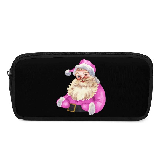 Retro Pink Santa Claus-Retro Pink Santa Claus Wate Pencil Cases