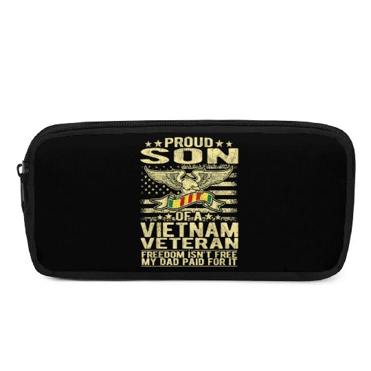 Freedom Isn't Free Proud Son Of A Vietnam Veteran Pencil Cases