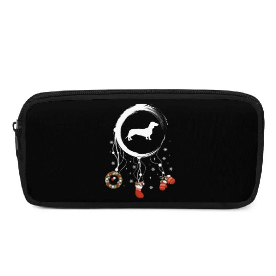 dog dreamcatcher Christmas Dachshund Pencil Cases