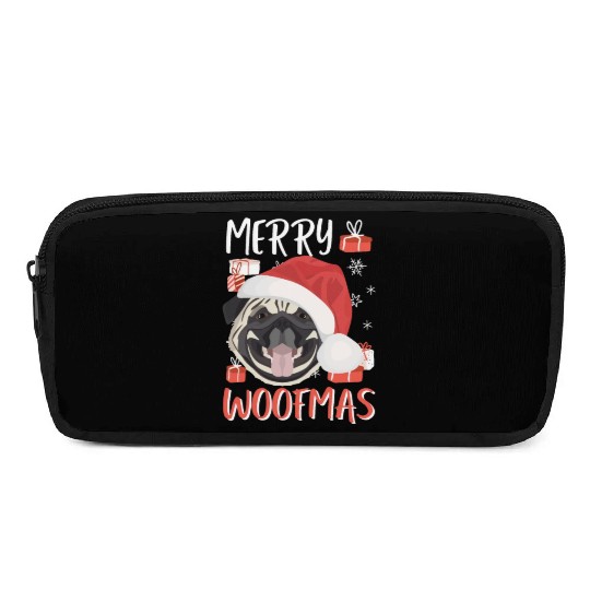 Pug Merry Christmas Pencil Cases