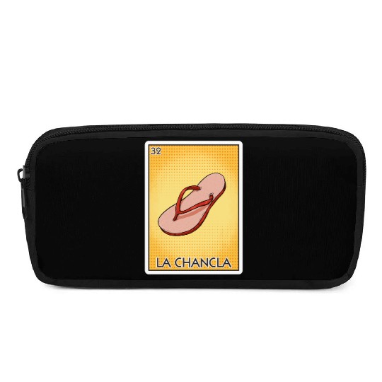 La Chancla Flip Flop Card Mexican Lottery Card Pencil Cases